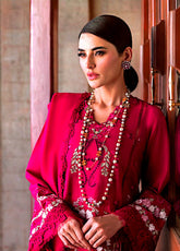 Crimson Bloom By Saira Shakira Embroidered Lawn 3 Piece Unstitched Suit CSS25BUL D-7B FAYE
